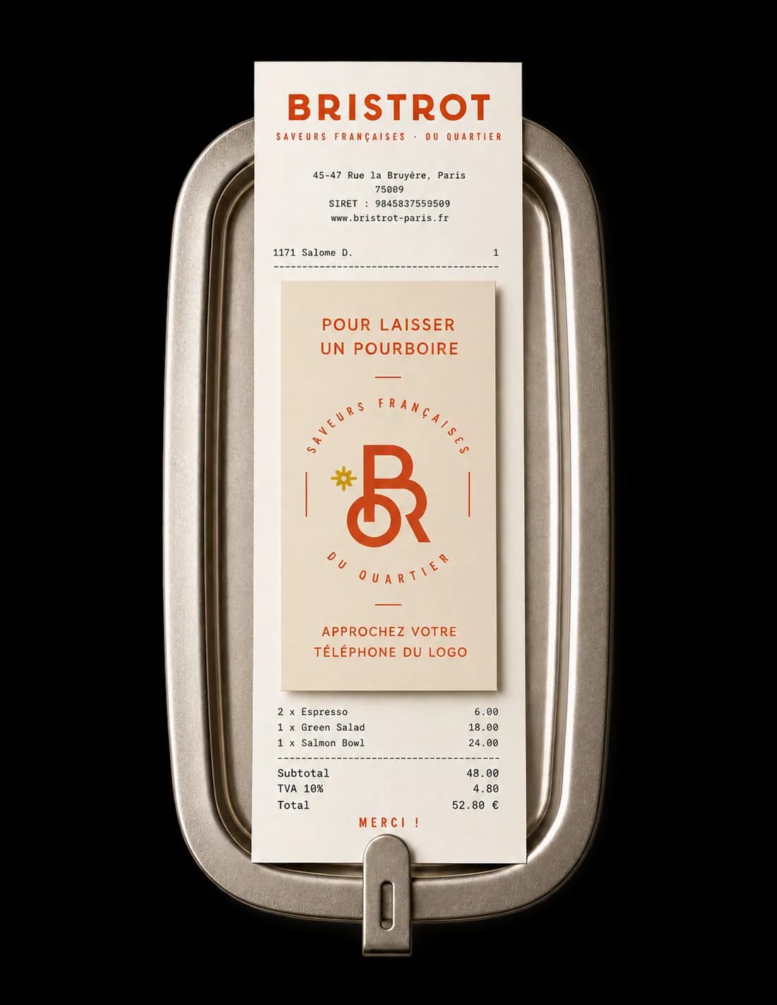 The bill card